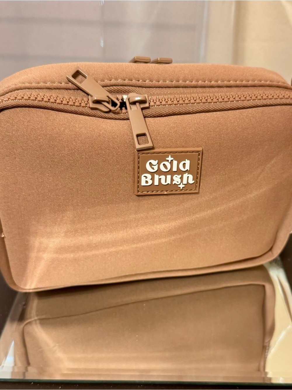Gold Blush Brown Crossbody Bestie Bag BNWT